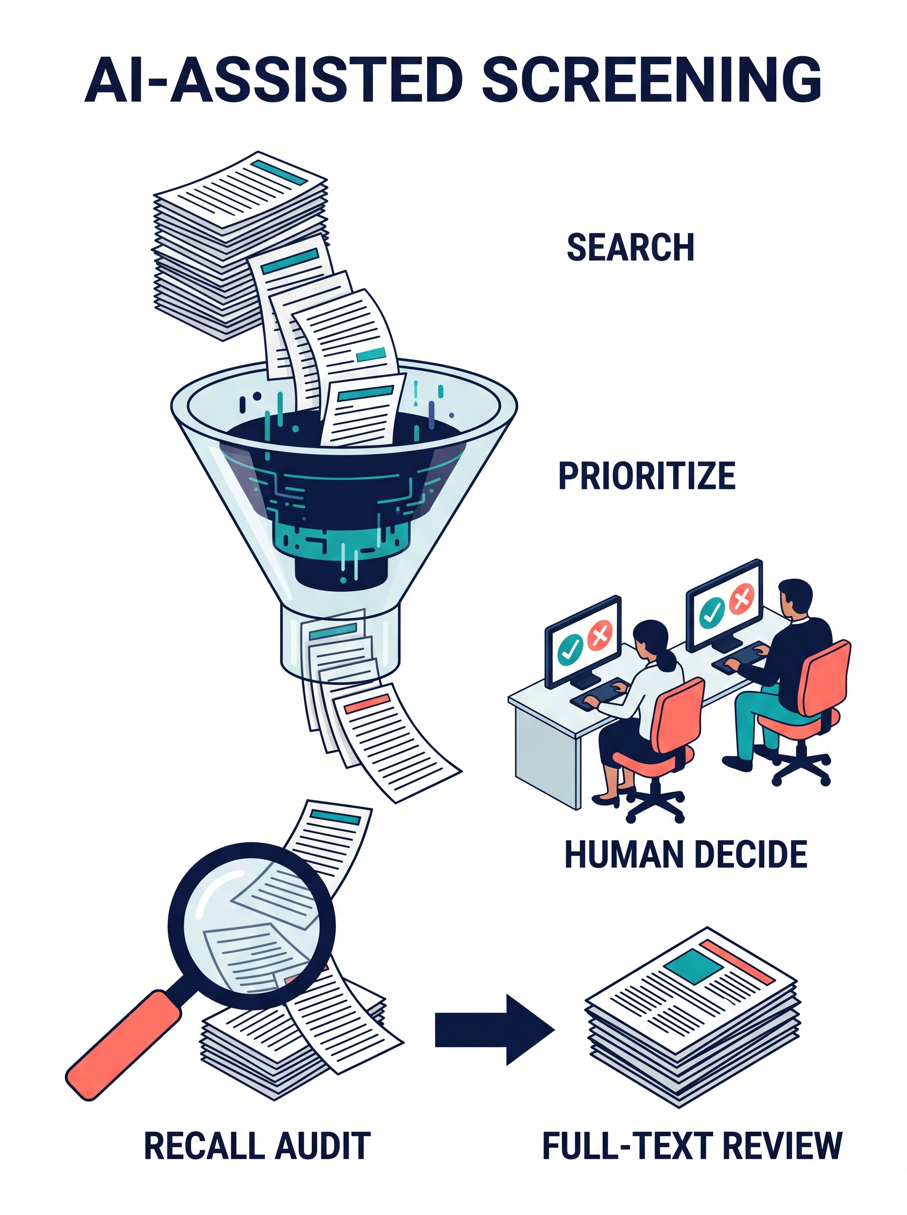 AI-Assisted Screening in Systematic Reviews Visual Guide