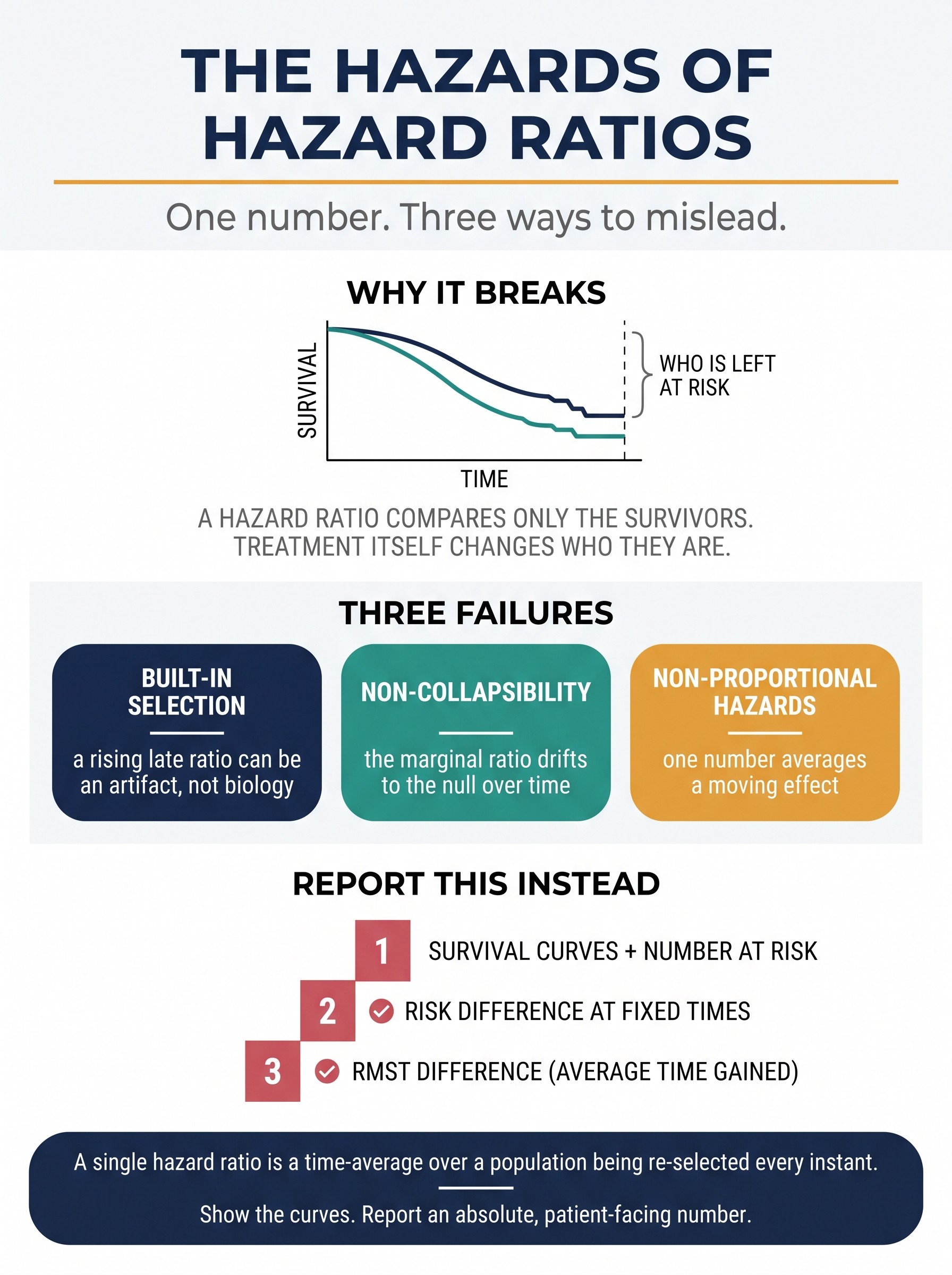The Hazards of Hazard Ratios Visual Guide