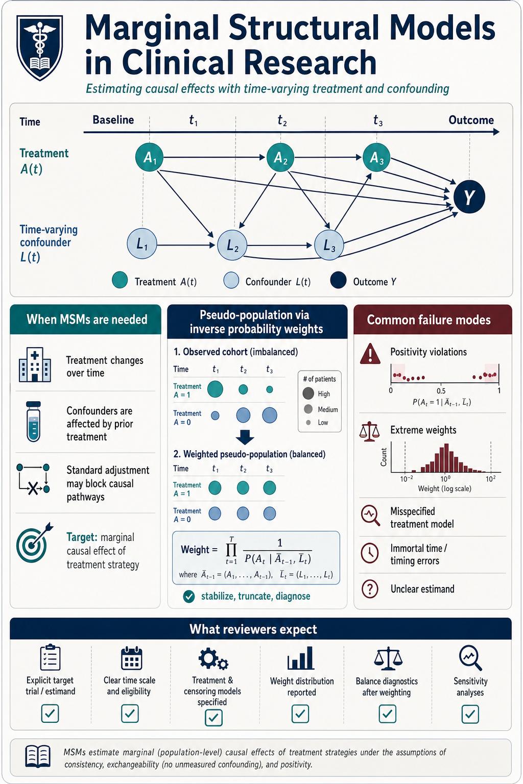 Marginal Structural Models in Clinical Research Visual Guide
