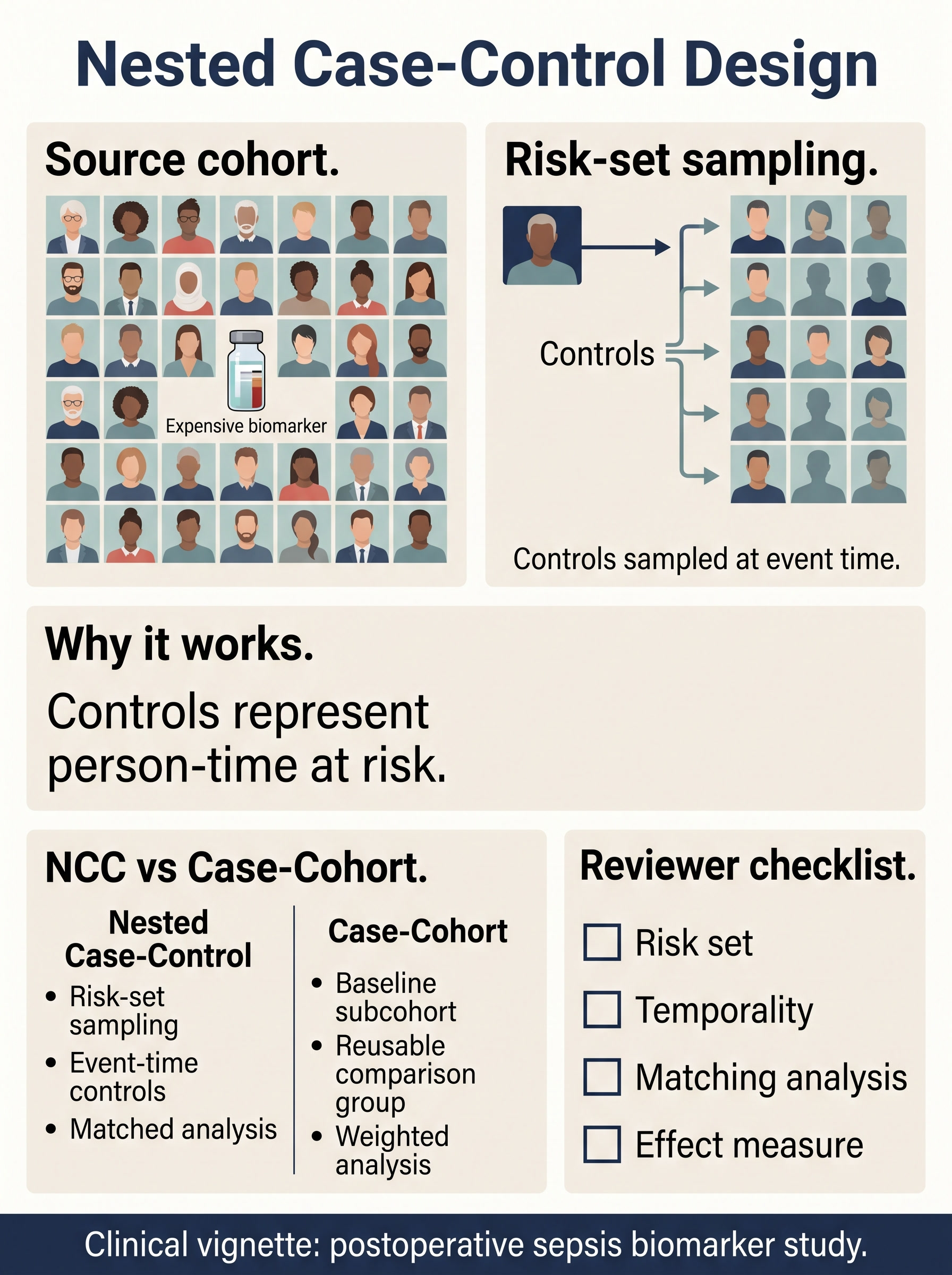 Nested Case-Control Design in Clinical Research Visual Guide