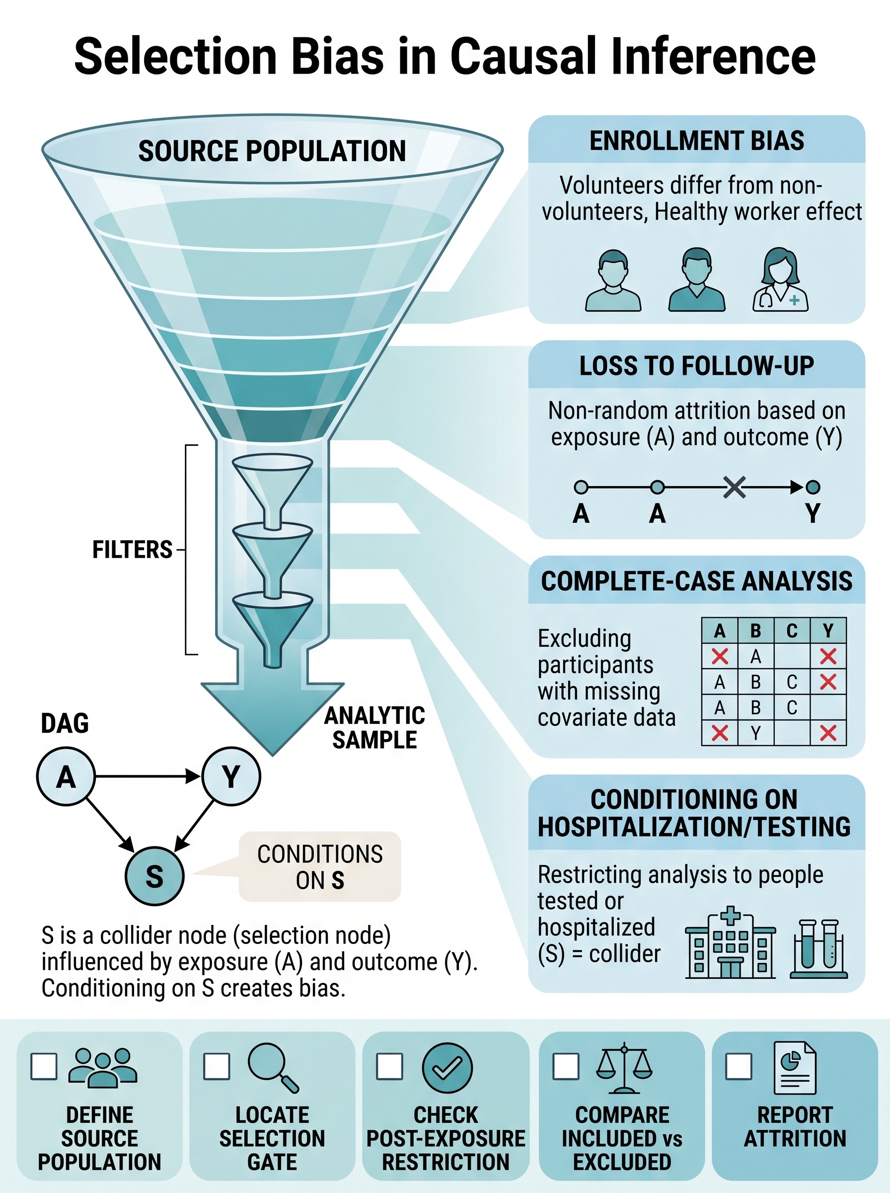 Selection Bias in Causal Inference Visual Guide